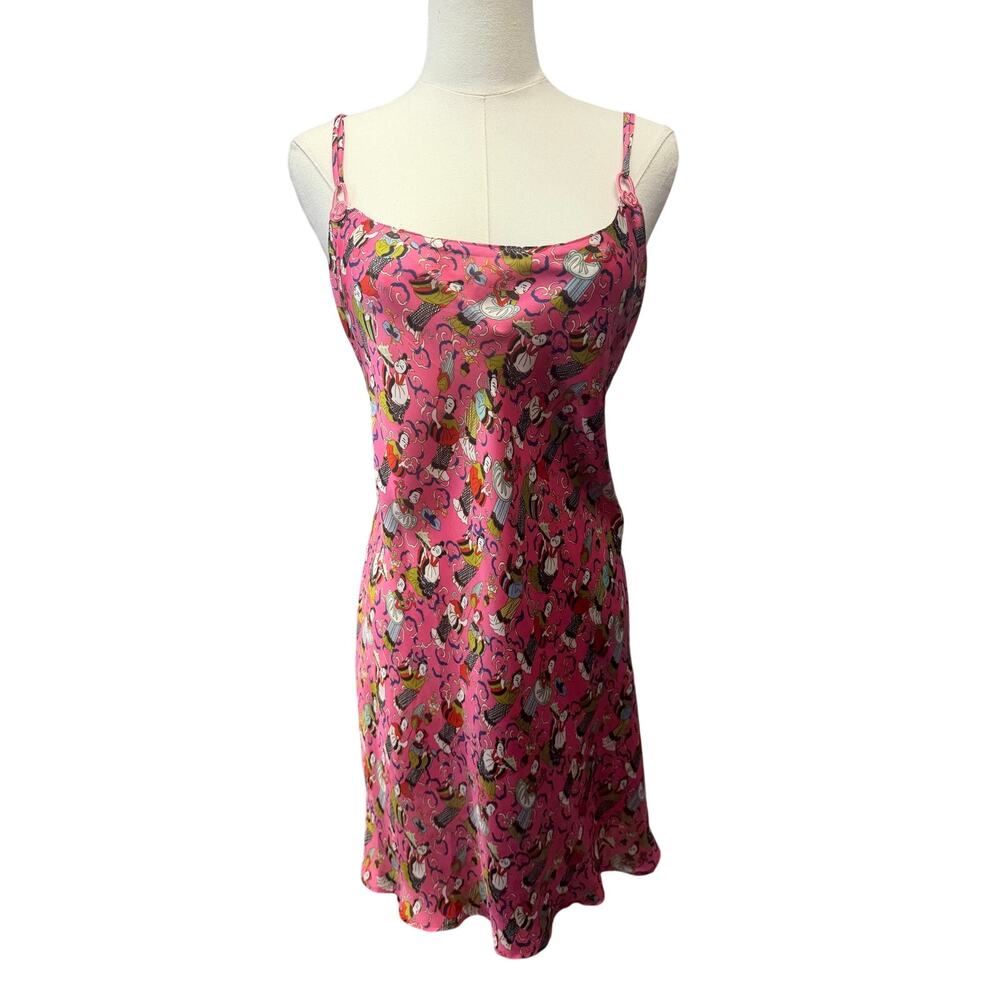 Josie Natori Womens pink Geisha Print Pajama dress  Size Small